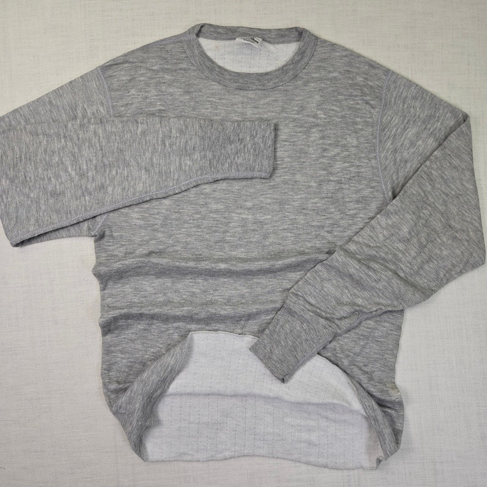 VTG Ultimate Sportsman Thermal Tee Mens M Base Layer Heather Gray Wool Blend USA